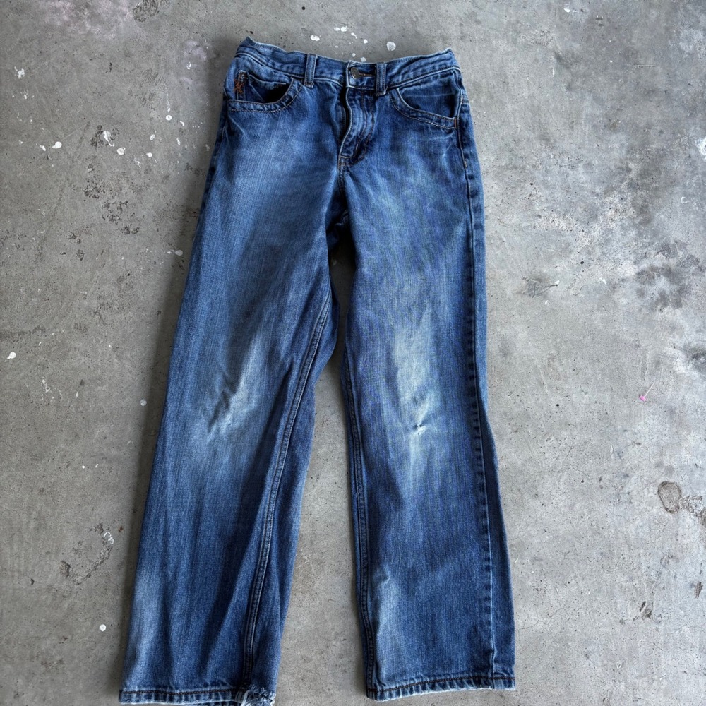 BOYS WRANGLER‎ DARK DENIM JEANS 12 REGULAR WESTERN COWBOY
